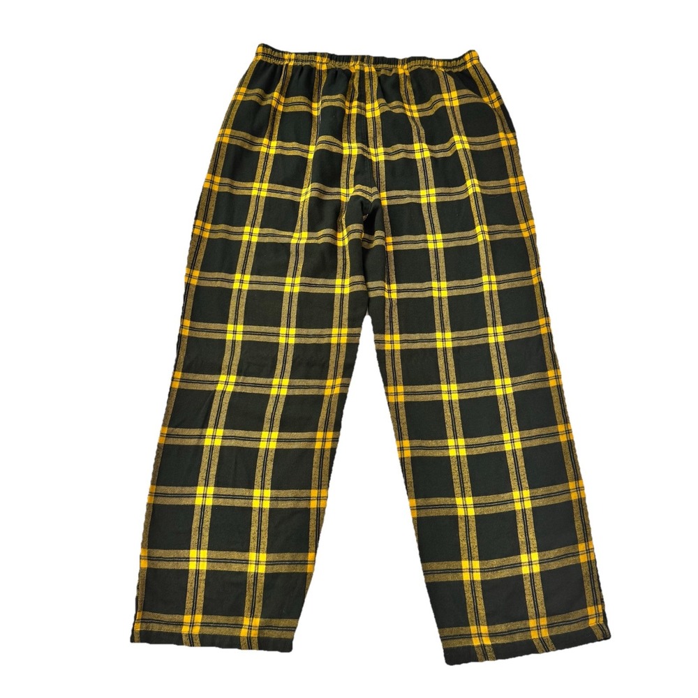 NFL Green Bay Packers Pajama Pants Men XL Green Gold Plaid Fleece Lounge Pants - Picture 2 of 10